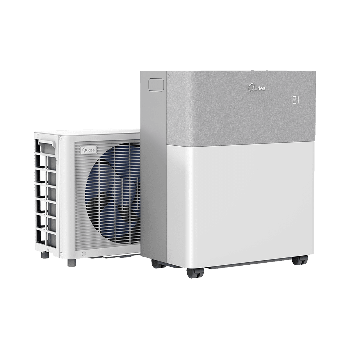 Midea PortaSplit indoor and outdoor unit